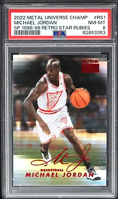 2022 Metal Universe Michael Jordan 98-99 Star Rubies /50 Psa 8 None Higher!!! • $2999.99