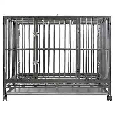 Heavy-Duty Metal Dog Crate Cage - Indoor Outdoor Kennel Pen • $299.99