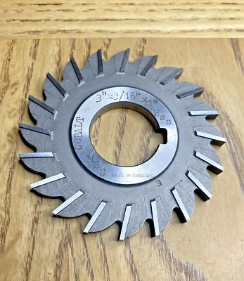 $16.85 • Buy MSC 3  X 3/16  X 1  Side Mill Cutter, 20 Teeth, Cobalt High Speed Steel England
