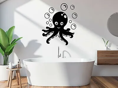 £2.49 • Buy Wall Art Stickers Octopus Bathroom Home Decor Decals, DIY Quotes M