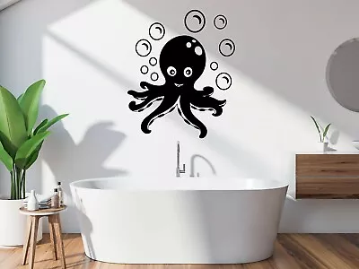 £2.49 • Buy Wall Art Stickers Octopus Bathroom Home Decor Decals, DIY Quotes M
