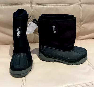 Polo Ralph Lauren Winter Snow Boots Kids Size UK 1  32  Black • £19.99