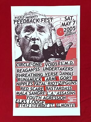 $20 • Buy Vintage Punk Rock Concert Poster Screen Print Circle One Flyer Political Art