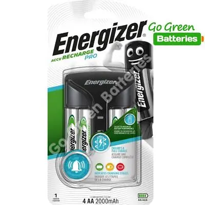 £21.95 • Buy Energizer PRO AA AAA Battery Charger Plus 4 X AA 2000 MAh Rechargeable Batteries