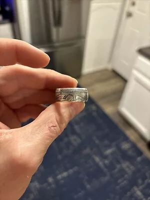 Isle Of Man Coin Ring 2014 .999 Fine Silver. Very Beautiful Handmade Coin Ring. • $110