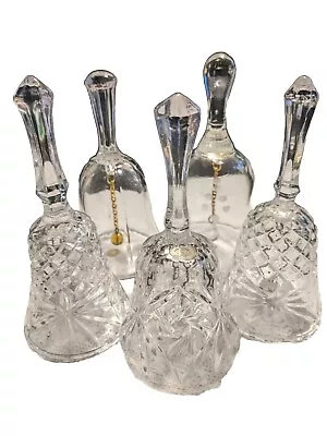 Vintage Antique Crystal Bells Set Of 5 • $50