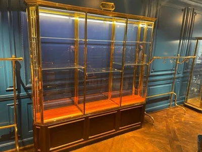 £25000 • Buy Retail Shop Fittings - Wood Brass Glass Moreau - Cabinets - Counters - Mirrors