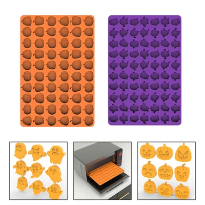 £5.99 • Buy Silicone Halloween Pumpkin Ghost Chocolate Mould Candy Cake Cookie Tray Mold