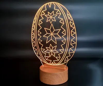 3D Decorative Faberge Egg Design Acrylic Multi Colour Lamp/ Nightlight RBG-LED • £11.99