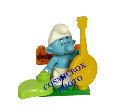 MEGA BLOKS - The SMURFS MUSICIAN Mandolin Variant Figure Smurfs Smurfo • $7.97