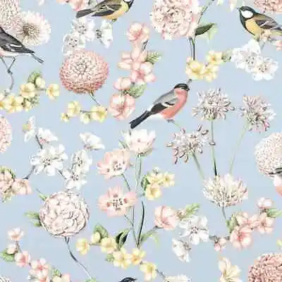 Debona Limoges Floral Birds Robin Flowers Nature Animals Blue Wallpaper 5031 • £9.89