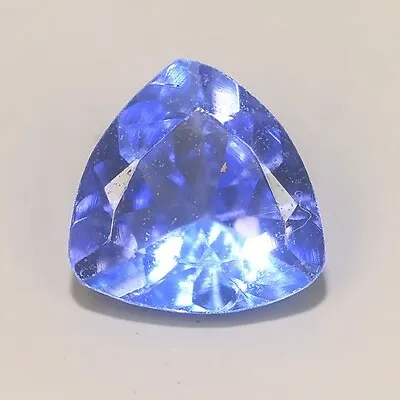 0.43Cts NATURAL SPARCLING TANZANITE 5MM TRILLION LOOSE GEMSTONE-REF VIDEO • $19.99