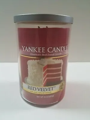 YANKEE CANDLE - RED VELVET 22oz Candle Two Wicks Food & Spice Collection  RARE!! • £82.04