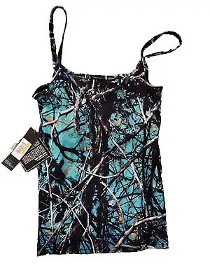 Moonshine Camo Muddy Girl Women's  Small Tank Top Camisole Teal Camo NWT • $13.50