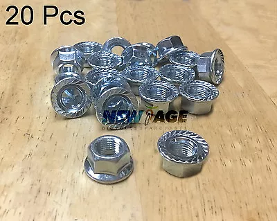 Lot Of 20  New Flanged BMX MTB ROAD BICYCLE Axle Nuts 3/8  X 26T (CP) • $13.99