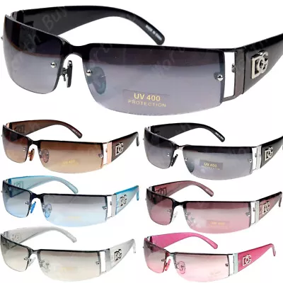 DG Eyewear Rectangular Wrap Rimless Sunglasses Fashion Designer Shades Men Women • $9.95