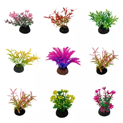 $1.59 • Buy 1PC Fish Tank Decor Plastic Fake Grass Aquarium Landscape Plants Accessories S