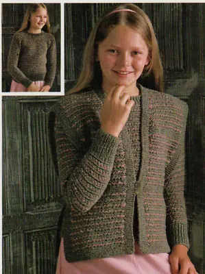 Knitting Pattern Copy 2883.   Childs Sweater & Tabard.   26-30  Chest.   DK • £2.89