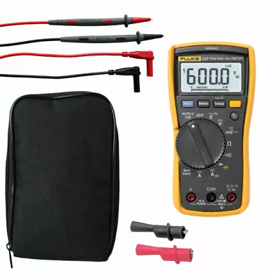 £245 • Buy FLUKE 117 True RMS Digital Multimeter (KITH) Test Leads/Probes/Croc Clips & Case