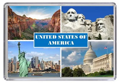 £2.85 • Buy United States Of America USA Fridge Magnet 01 Free Postage