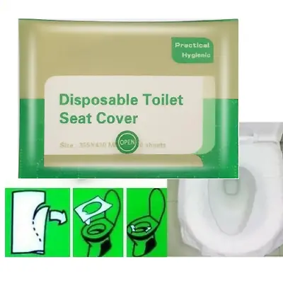 £2.79 • Buy 10 Disposable Toilet Seat Covers Camping Festival Loo Paper Pocket Size Tissue