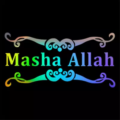 £3.53 • Buy 2pcs Masha Allah Sticker Car Window Door Laptop Skate Surf Glass  Vinyl Decal