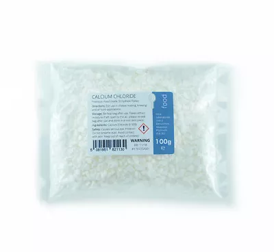 CALCIUM CHLORIDE 100g - Dihydrate Flake Food Grade CaCl2 • £4.87