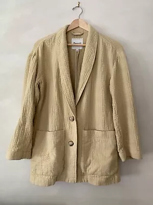 Madewell Lightspun Dorset Blazer Cotton Gauze Jacket Tan Size Small • $5.99