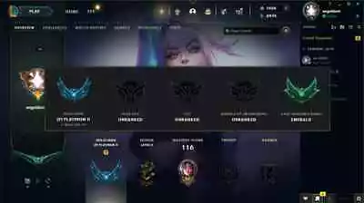 League Of Legends ACCOUNT [EUW] Last Season Emerald 3 Many Skins With 1050RP • £30