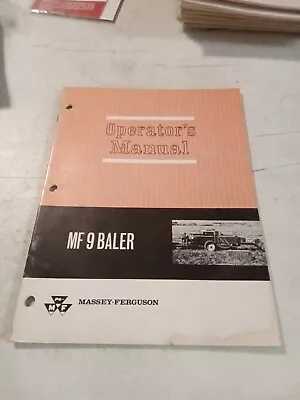 1969  Massey Ferguson Mf 9 Baler Operators Manual  • $13.95