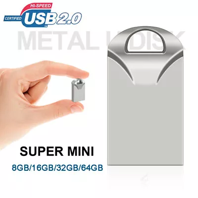 USB Memory Stick 64GB 32GB 16GB 8GB 4GB USB Flash Drive 2.0 Mini Metal Pendrive • £4.79
