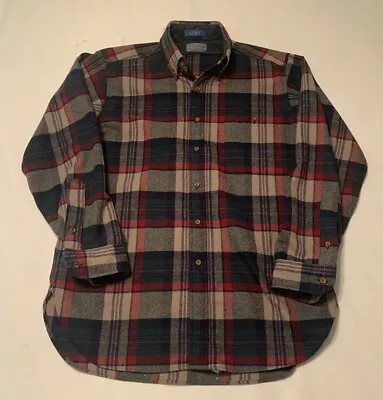 Vintage Plaid Pendleton LOBO Wool Flannel Shirt Adult Medium Made In USA. READ • $32
