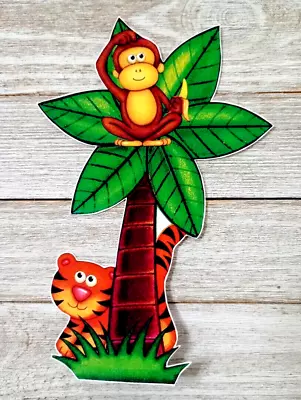 Jungle Monkey Lion Wall Safe Sticker Zoo Animal Tree 6.5 Inch • $3.79