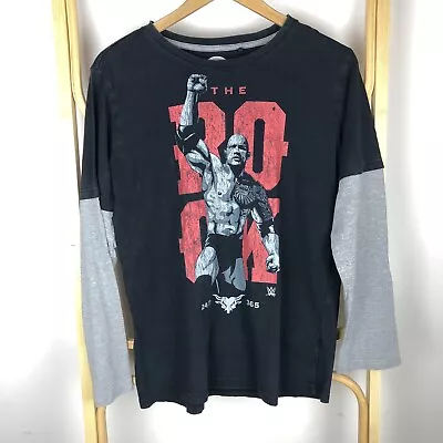 £17.10 • Buy The Rock WWE 24/7 365 Official Licensed Mens Long Sleeve Tshirt Black Size 16