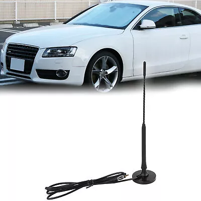 DC 12V 30cm Length Magnetic Base AM/FM Radio Signal Antenna Aerial For Car • $15.99