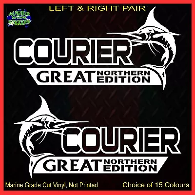 $12.90 • Buy COURIER Stickers Accessories Ute Car MX Funny GREAT NORTHERN 200mm PAIR For FORD