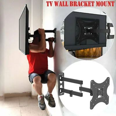 TV Wall Bracket Mount Tilt & Swivel For 26 32 37 40 42 43 55 50 Inch Monitor LCD • £13.90