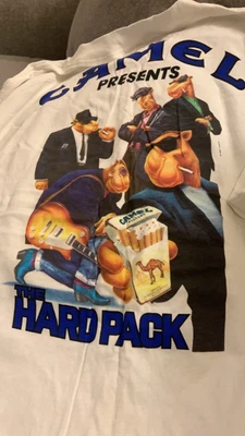 $45 • Buy Vtg CAMEL Shirt Mens XL White Joe Camel Cigarettes 90s Short Sleeve Pocket Tee