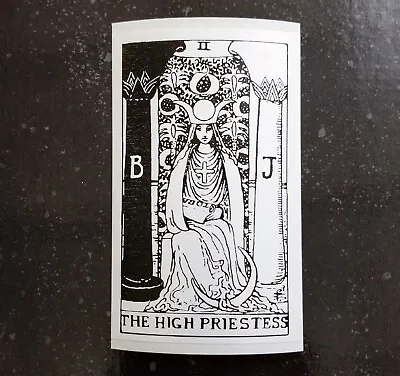 ♆ High Priestess Tarot 4 X 2.5  Waterproof Vinyl Sticker [💪 HQ Durability!] • $5.16