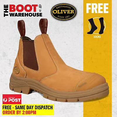 Oliver Work Boots 55322. Wheat Elastic Sided Steel Toe Safety. UPDATED STYLE! • $149.95