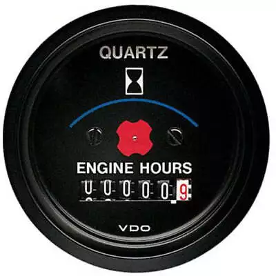 VDO Analogue Hour Meter Illuminated 52mm Round 12V 331810012004 • $107.17