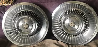 Two Vintage 1963 1964 Cadillac Eldorado Fleetwood Deville Hubcaps Wheel Covers • $250