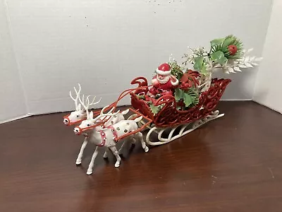 Vintage Santa Sleigh And Reindeer • $12