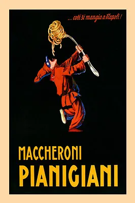 Pasta Clown Food Pianigiani Italy Vintage Poster Repro FREE S/H  • $22.15