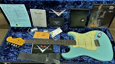 In Store 1964 Fender Strat Journeyman Relic Custom Shop Aged Daphne Blue 2022 • $7599