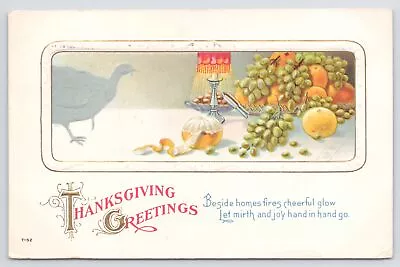 Holiday~Turkey Grapes Thanksgiving Greeting~Vintage Postcard • $3.70