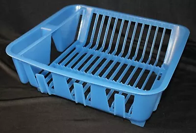 Vintage Rubbermaid Plastic Dish Drying Rack Soft BLUE! MINT COND! 13  X 14  • $69.95