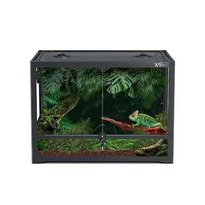 Xcpec 33 Gallon Reptile Glass Terrarium Front Opening Vivarium With Screen V... • $212.88