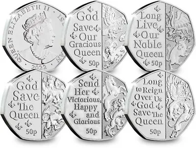 2022 Isle Of Man Official Government Platinum Jubilee 50p Coin Set • $44.79