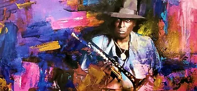  Stella By Starlight  Miles Davis Painting On Canvas By Artist William III • $800